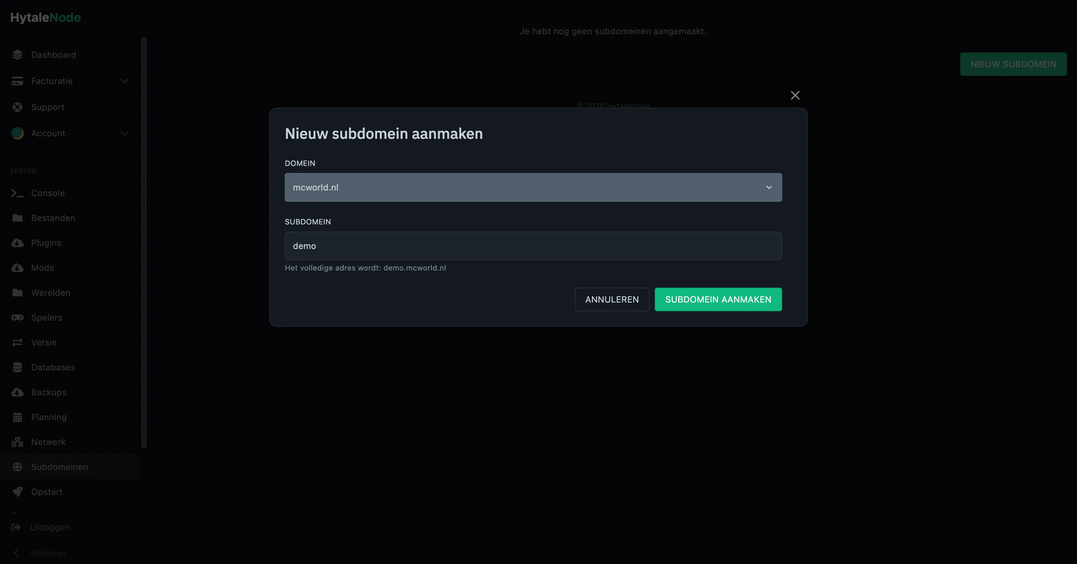 Subdomain